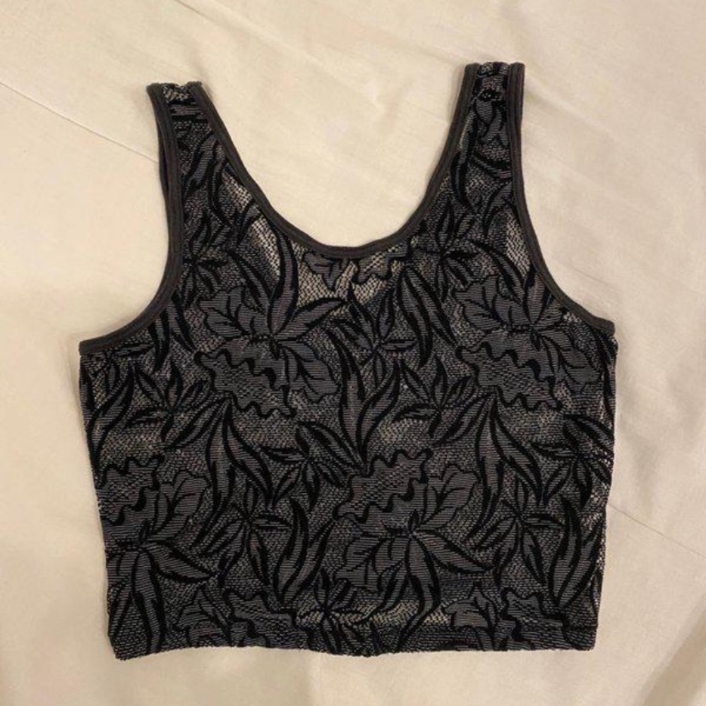 3/$20 See Through Floral Crop Top
